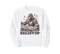 Ne Vous arrêtez Pas de Croire! DJ Bigfoot Sasquatch Big Foot Fun Meme Sweatshirt