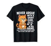 Ne Vous disputez jamais avec Une Petite Fille Qui a Un Amoureux des Chats en Son nom T-Shirt