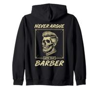 Ne Vous disputez jamais avec Votre barbier Crâne Gothique Classique Vintage Sweat à Capuche