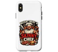 Ne Vous fiez jamais à Un Chef Maigre, drôle, Papa, Cuisinier, Barbecue et grillades Coque pour iPhone X/XS