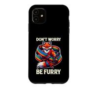 Ne Vous inquiétez Pas Be Furry Fox Wolf Rainbow Cute Fursona Fandoms Coque pour iPhone 11