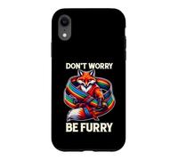 Ne Vous inquiétez Pas Be Furry Fox Wolf Rainbow Cute Fursona Fandoms Coque pour iPhone XR