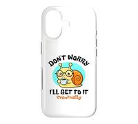Ne Vous inquiétez Pas, Je finirai par y Arriver. Joli Dessin d'escargot Kawaii Coque pour iPhone 17