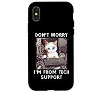 Ne Vous inquiétez Pas, Je Viens du Service d'assistance Technique Cat Sysadmin IT Help Desk Coque pour iPhone X/XS