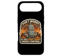 Ne Vous inquiétez Pas, l'IA a Tout sous contrôle Robot Fire Funny Coque pour iPhone Air