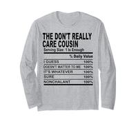 Ne vous souciez pas vraiment de la nutrition des cousins, cousins, hommes, femmes Manche Longue