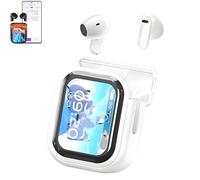 NE20 AI Translation Earbuds Real Time, NE20 Earbuds, Bluetooth 5.4 Earphones LED Display, 140 Language Translator Earphone, IPX6 Waterproof for Travel Business (White)