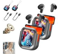 NE20 Earbuds, NE20 Wireless Headphones, Bluetooth 6.0, Ai Translation Earbud Real Time with 140 Language, 48 Hours Battery, LCD Touchscreen Noise Earphones for Travel, Business, Learning (black 2pcs)