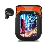 NE20 Earbuds with LCD, LCD Display Translation Wireless Waterproof Earphones, AI Translation Earbuds Real Time with 140 Language (Black)
