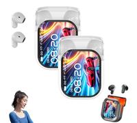 Ne20 Écouteurs, Ne20 Traduction Bluetooth 6.0 Écouteurs Sans Fil Ne20 Traduction avec 140 Langues Traducteur Ai en Temps Réel 48 Heures Batterie Son HD Stéréo Longue Durée de Vie (Blanc+Blanc)