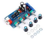 NE5532 Carte de préamplificateur stéréo HiFi Module de contrôle de tonalité Audio Professionnel avec réglage du Volume des Basses aigus pour Home Studio Double Alimentation AC 12