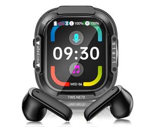 NE70 AI Écouteur Traducteur Instantané avec Écran LCD, 150 Langues et 9 Modes de Traduction, Traducteur Vocal Instantané en Direct Bluetooth 6.0, Oreillette Traduction Instantanée 60H pour Voyage