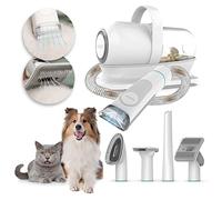 neabot P1 Pro Tondeuse pour Chien/Chat Professionnelle, Aspirateur de Poils pour Animaux, Kit de Toilettage pour Animaux, 5 Outils de Toilettage Éprouvés (Noir)