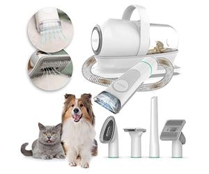 neabot P1 Pro Tondeuse pour Chien/Chat Professionnelle, Aspirateur de Poils pour Animaux, Kit de Toilettage pour Animaux, 5 Outils de Toilettage Éprouvés (Noir)