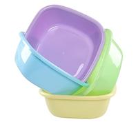 Neadas Lot de 4 Bassin en Plastique, Le Carré Bassine Vaisselle