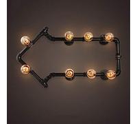 NEAFP Lampe murale à 8 têtes de conduite d'eau, luminaire industriel en cuivre, luminaire de plafond, luminaire décoratif de plafond, idéal pour la maison