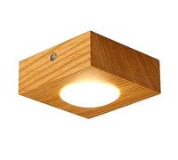 NEAFP Spots LED en saillie 3 températures de couleur plafonnier carré en bois monté en surface plafonnier couloirs lampe pour chambres salons HGCHH