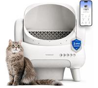Neakasa M1 Plus Lite Bac à litière autonettoyante avec Design Ouvert, capacité XXL, contrôle par Application, sûre, sans Odeur et hygiénique, pour Plusieurs Chats | Bac à litière XXXL pour Chat