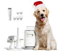 Neakasa P0 Pro Aspirateur Poil de Chien, 48dB Ultra Silencieuse, Tondeuse Chien Poil Long Epais Professionnelle, Kit Brosse de Toilettage Aspirateur pour Chien Chat, avec 5 Peignes Guides