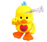 Neamou Canard Jaune Marchant Dansant - Jouet Musical interactif pour bébé avec Musique et lumières LED | Flapping Light Up Dancing Duck for 1-Year-Old Baby Interactive Action Learning Educational 4