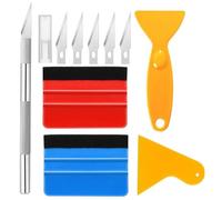 Neamou Outils de Films pour fenêtres | Film teinté pour vitres de Voiture,Outil de raclette de Film de fenêtre 10 pièces, Kit d'installation de Film pour l'installation de Film de fenêtre de Voiture