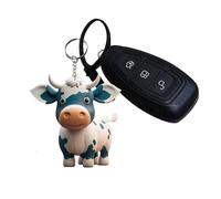 Neamou Pendentif de Voiture de Vache des Highlands, Porte-clés de bétail de Dessin animé Acrylique 2D, Décorations de Porte-clés colorées pour Sac d'école, Ornement Mignon pour téléphone Portable