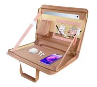 Neamou Plateau de repas au volant, table de plateau de siège arrière de voiture,Plateau alimentaire Organisateur de voiture Plateaux de volant | Sac de rangement, table de travail pliante pour