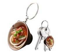 Neamou Porte-clés de Nouilles | Porte-clés Mignons créatifs simulés,Nourriture Miniature pour Cadeau d'anniversaire de Remise de diplôme, Jouets clés pour Hommes et Femmes, Accessoires Pendentif