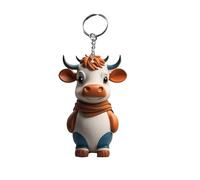 Neamou Porte-clés de Vache des Highlands | Béta de Dessin Animé Acrylique 2D - Décorations Colorées pour Sac d'École, Ornement Mignon pour Téléphone Portable
