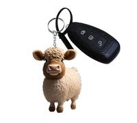 Neamou Porte-clés de Vache des Highlands | Pendentif décoratif Acrylique 2D de Dessin animé de béta | Décorations de Porte-clés colorées pour Sac d'école, Ornement Mignon pour téléphone Portable
