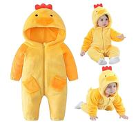 Neamou Poulet Onesie pour,Costume de dessin animé à fermeture éclair pour animal à capuche | Barboteuses élastiques respirantes pour fête, vêtements d'intérieur