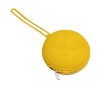 Neamou Sacs en silicone pour le voyage,pochette en silicone à fermeture éclair, Sac de rangement rond portable en silicone pour voyage, petit sac de rangement avec fermeture éclair et corde pour