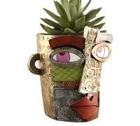 Neamou ur de Visage Abstrait, ur de Visage | Pot de à tête Abstraite colorée avec poignées | Jardinière succulente Amusante, Pots de Fleurs créatifs en résine pour Salon et Bureaux