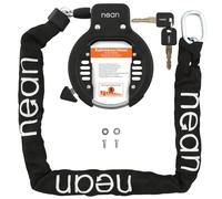 nean Antivol de cadre de vélo avec chaîne - Antivol à anneau - Noir - 5,5 x 900 mm