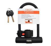 nean Antivol de vélo à étrier de qualité supérieure avec support et 2 clés de sécurité, Ø 14 mm, 265 x 173,5 mm, noir