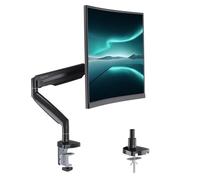 NearHub Support d'écran 1 moniteur pour écrans de 13 à 35 pouces, charge maximale par bras : 13 kg, VESA 75 et 100 mm, support d'écran réglable en hauteur, pivotant, inclinable, pince