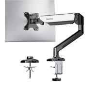 NearHub Support Ecran PC Bras Simple pour Moniteurs de 13 à 32 Pouces, Pivot, Rotation, Support Ergonomique à Ressort à Gaz avec Gestion des Câbles, VESA 75/100mm