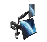 NearHub Support pour moniteur 2 moniteurs pour écrans de 13 à 35 pouces, Charge maximale par bras : 13 kg, VESA 75 & 100 mm, Support écran réglable en hauteur, pivotant, rotatif, inclinable, C-Clamp