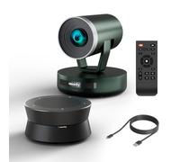 NEARITY Système de caméra de conférence, caméra avec Zoom Hybride 10X, système de vidéoconférence Tout-en-Un, Webcam PTZ 2K, Haut-Parleur de conférence USB avec Microphone pour Une Couverture jusqu'à