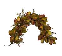 Nearly Natural Guirlande de Magnolia et Baies artificielles Vert 1,8 m