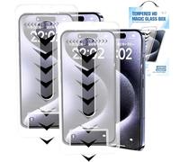 Nearlyas Invisible Screen Protector, 2025 New Invisible Screen Protector, Fingerprint-Proof Dust Free without Bubbles, Durable Screens Armor for iPhone 16/15/14/13/12/11 Series (2Pcs/Privacy,16plus)