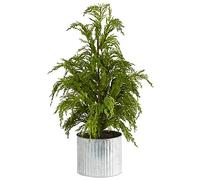 NearlyNatural Arbre Artificiel en pin de cèdre Aspect Naturel de 50,8 cm dans Un Pot décoratif