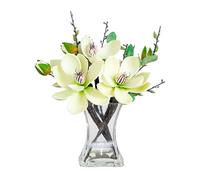 NearlyNatural Arrangement de Magnolia Presque Naturel avec Vase.