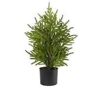 NearlyNatural Sapin Artificiel Norfolk Island Natural Look dans Un Pot décoratif de 0,6 m