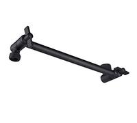 NearMoon Bras de douche réglable à connexion universelle, bras d'extension, angle réglable pour améliorer l'expérience de douche, facile à installer, anti-fuite (27,9 cm, noir mat)