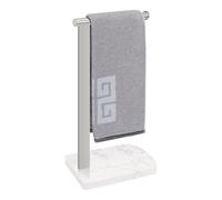 NearMoon Porte-Serviettes avec Base en marbre équilibrée, Support en Acier Inoxydable 304, Anneau Porte-Serviettes en Forme de L, Barre Porte-Serviettes autoportante pour Salle de Bain, Cuisine (Tige