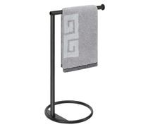 NearMoon Porte-Serviettes en métal épais en Forme de L, Petit Anneau de Serviette, Barre de Serviette Stable pour Salle de Bain, Cuisine, Meuble-comptoir, 20,3 cm L 35,6 cm H (Noir Mat, 1 pièce)