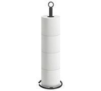 NearMoon Support de Papier Toilette pour Salle de Bain/Cuisine sur Pied avec réserve, Support de 4 Rouleaux de Papier Toilette pour Salle de Bain/Cuisine Tout en métal, Noir Mat