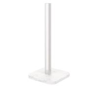 NearMoon Support de rouleau de papier essuie-tout carré en acier inoxydable avec base en marbre pour comptoir de salle de bain, cuisine, support de rouleau standard ou Jumbo (finition chromée)