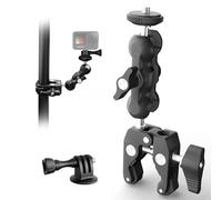 NearStream Bras Magique Clamp Support Gopro Magic Arm Support pour Camera, Filetage Interne Standard 1/4" et 3/8",Rotation à 360°，Convient pour Trépied et Table